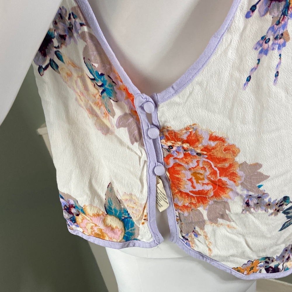 Free People Break Free Floral Camisole tank top halter draped flowy - Picture 8 of 10